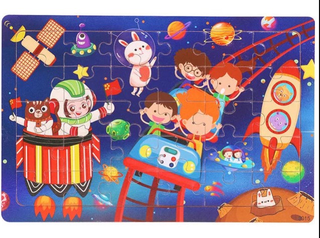 Puzzle Montessori éducatif bois Oremma