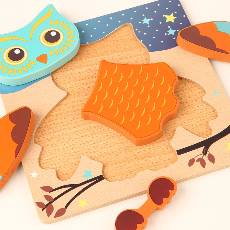 Puzzle 3D animaux Montessori pour bebe Oremma
