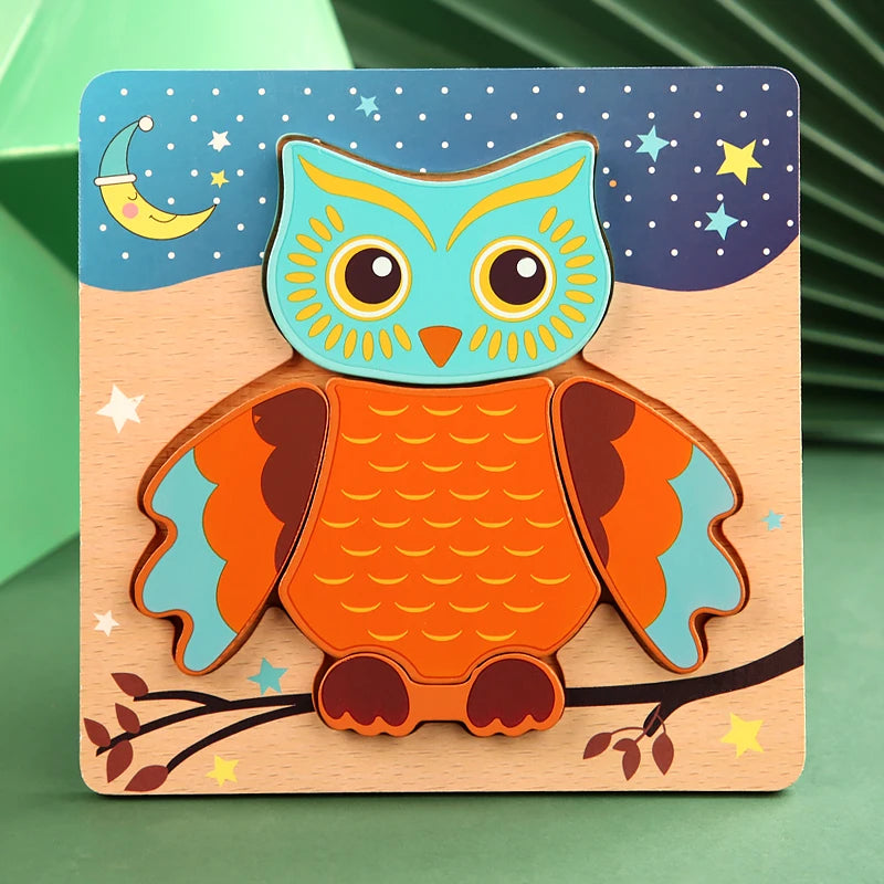 Puzzle 3D animaux Montessori pour bebe Oremma