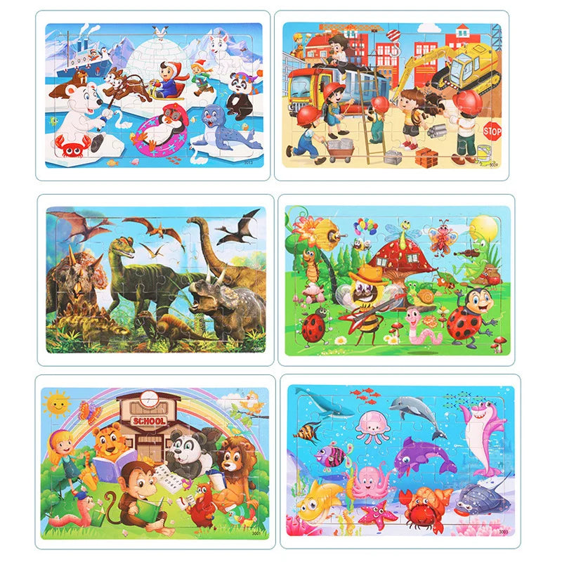 Puzzle Montessori éducatif bois Oremma