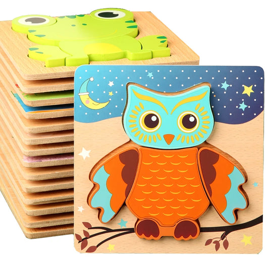 Puzzle 3D animaux Montessori pour bebe Oremma