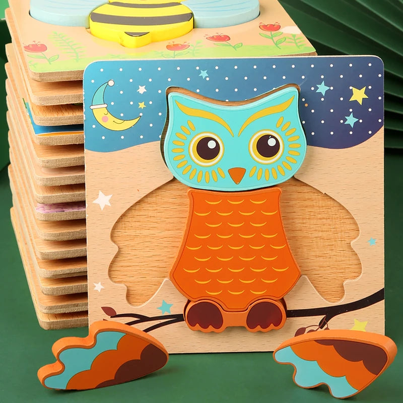 Puzzle 3D animaux Montessori pour bebe Oremma